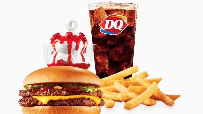 Dairy Queen burger combo meal