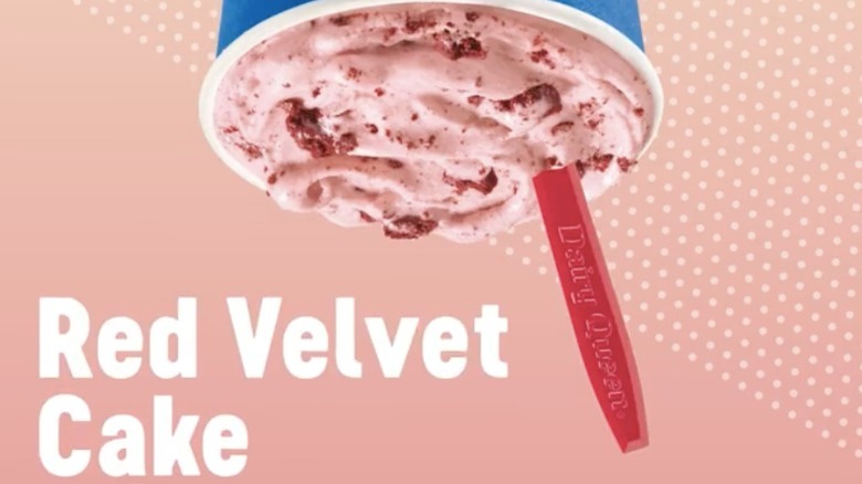 Red velvet cake Blizzard promo image