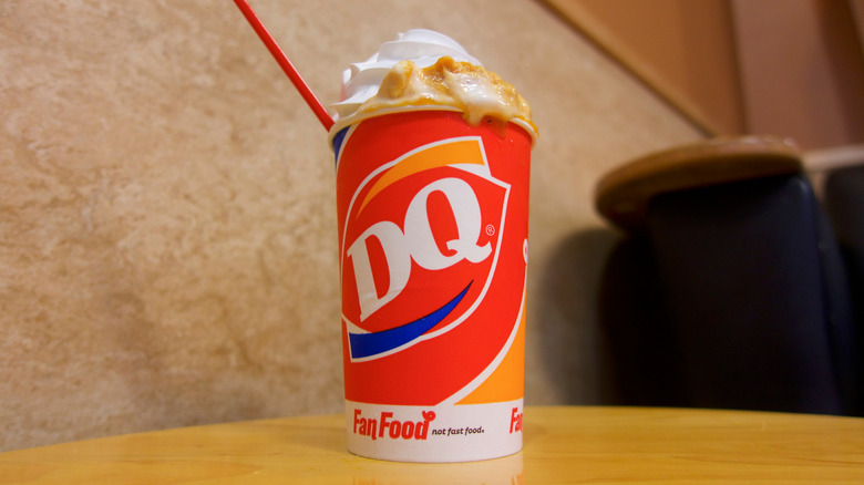 Dairy Queen blizzard on table