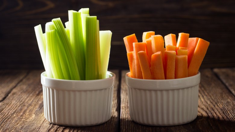 carrot and celery sticks 