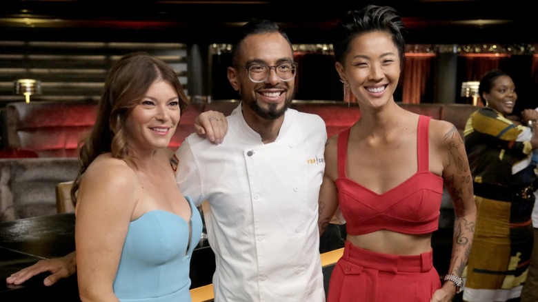 Danny Garcia with Gail Simmons and Kristen Kish