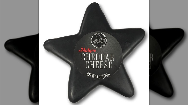 Aldi Emporium Selection Mature Cheddar Cheese in star shaped packaging