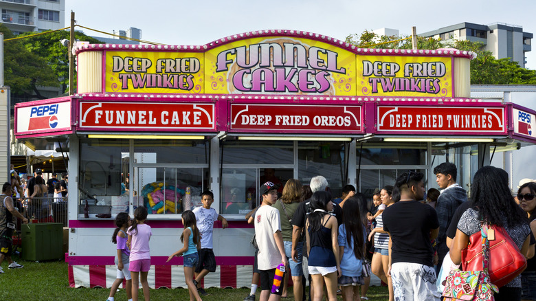 Carnival stand with deep-fried Oreos 