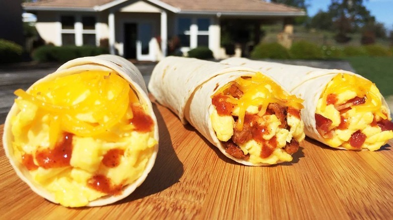 3 Del Taco Breakfast Rollers 