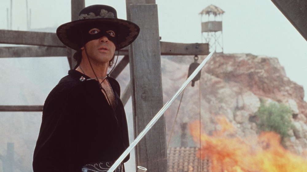 Antonio Bandera in a still from The Mask of Zorro