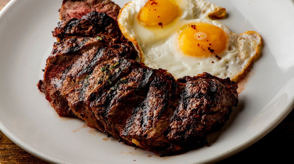 Steak and eggs