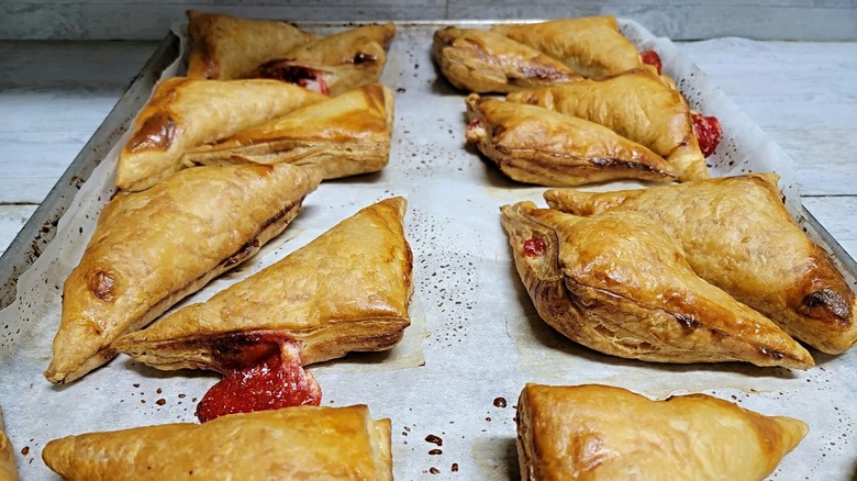 guava pastelitos on baking tray