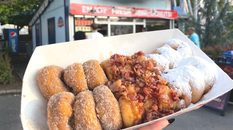 Mini donuts in carton