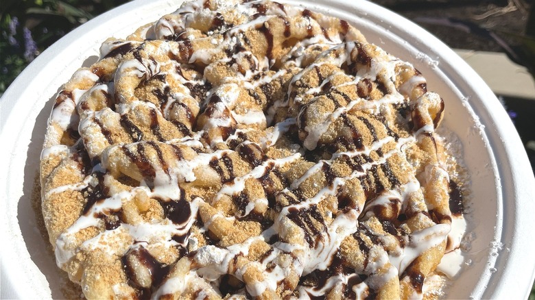 S'mores funnel cake treat