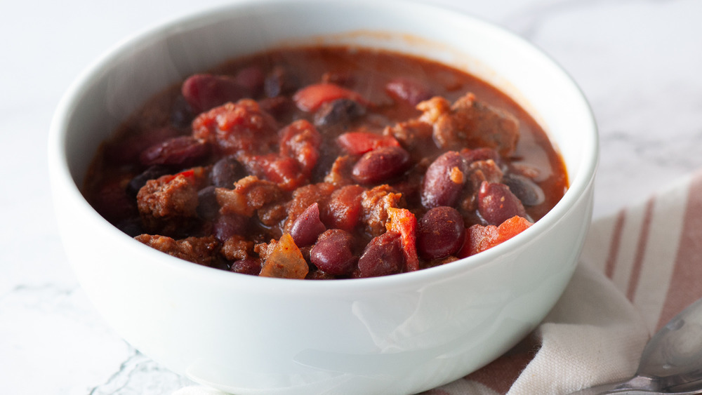 A bowl of chili