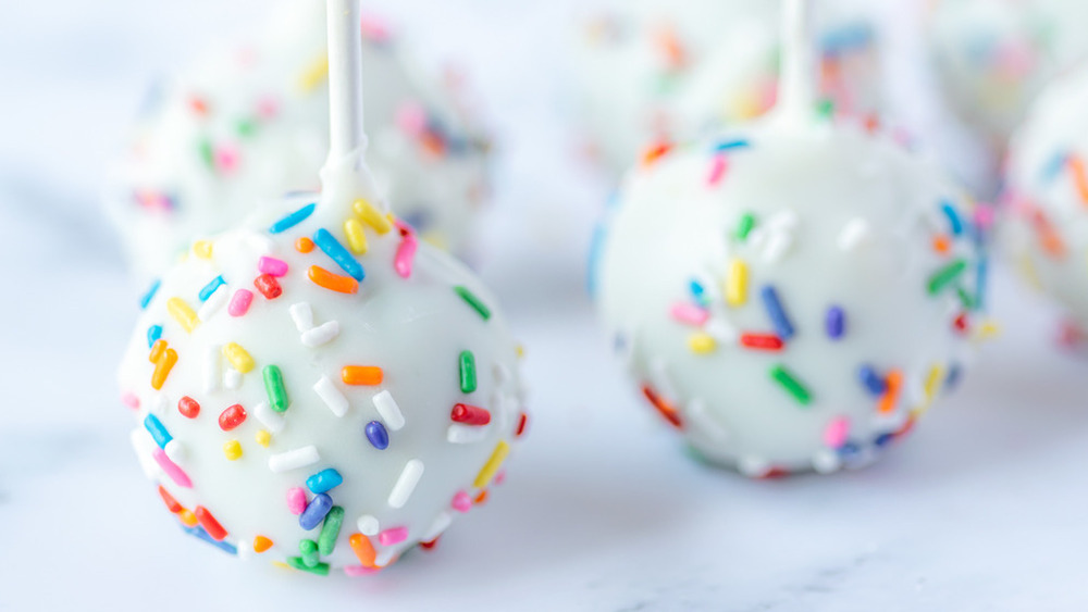 homemade cake pops with sprinkles