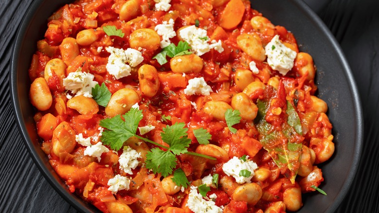 greek baked beans with feta