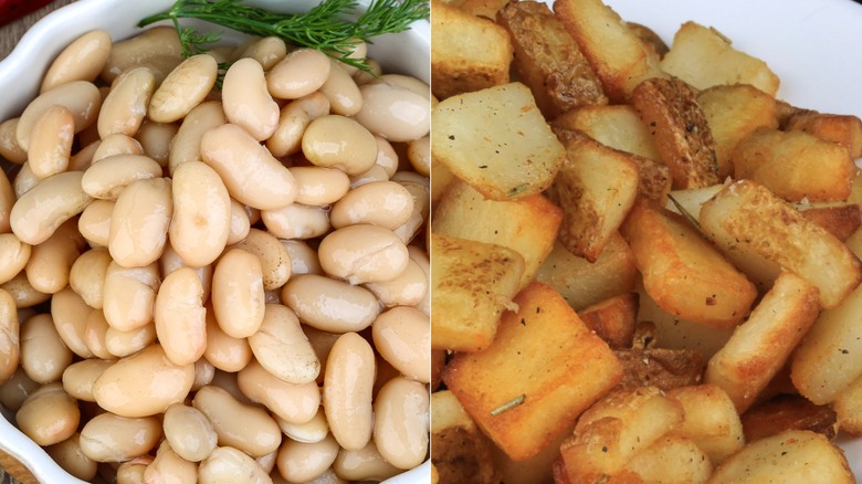 canned beans and breakfast potatoes