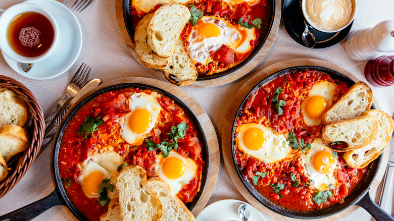 shakshuka in skillet