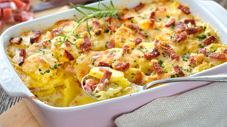 scalloped potaotes with ham