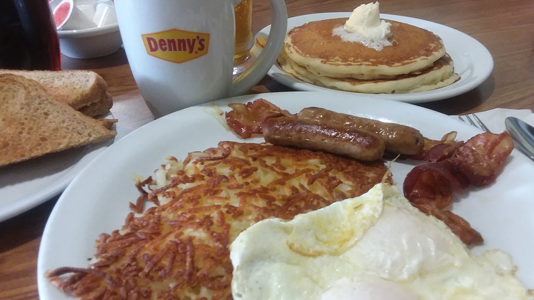 Denny's super slam eggs and sausages
