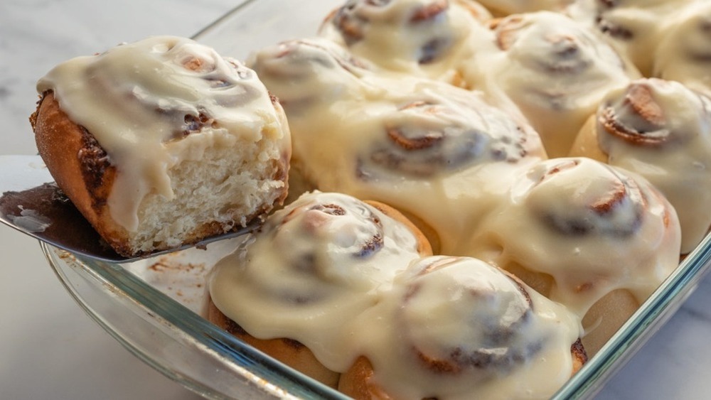 Platter of cinnamon rolls