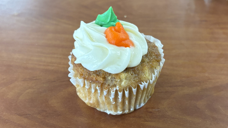 carrot cupcake in wrapper