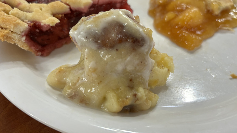 bread pudding on plate