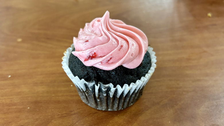 cupcake with pink frosting