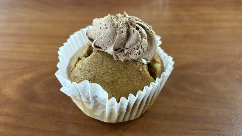 mocha cupcake with frosting