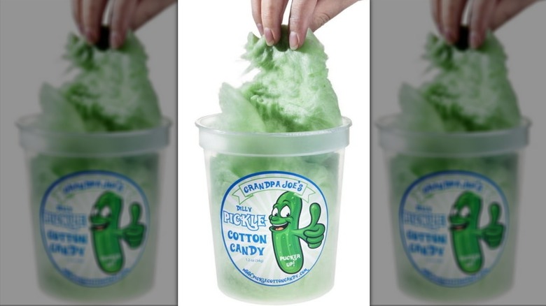 Grandpa Joe's pickle cotton candy