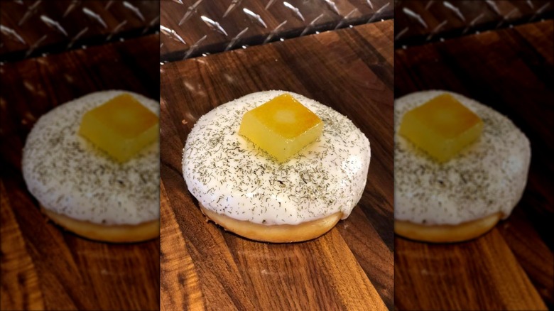 Hurts Donut pickle cheesecake donut