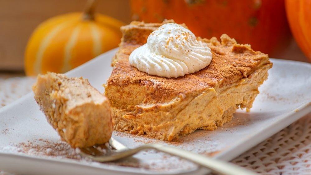 slice of pumpkin pie