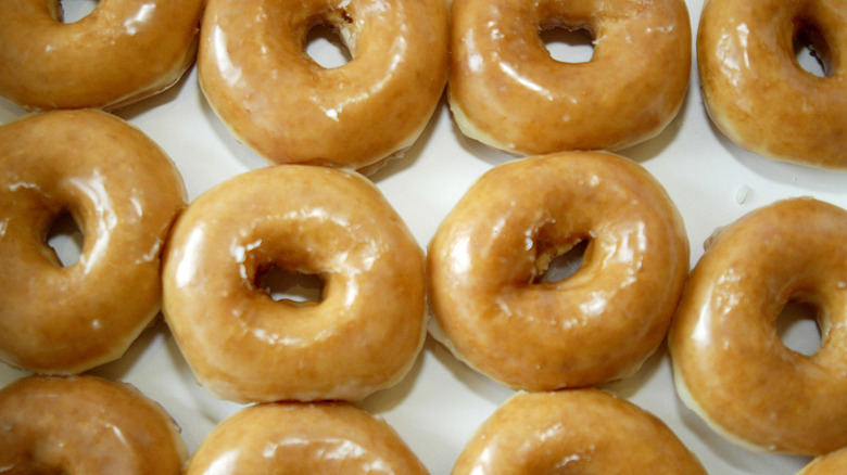 box of glazed donuts