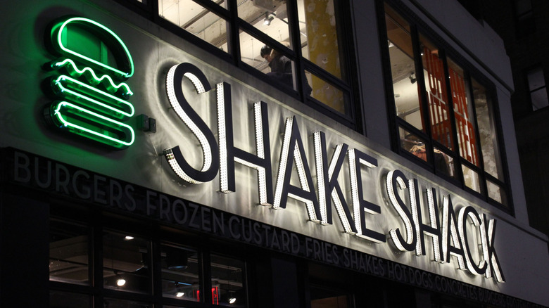 A Shake Shack sign