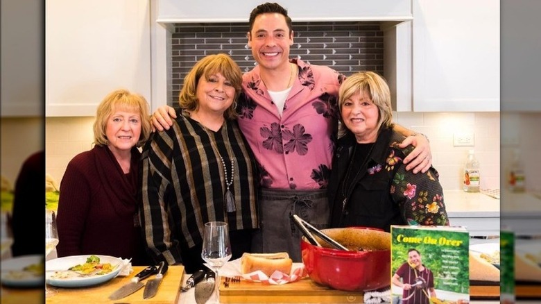 Jeff Mauro with his mom and aunts