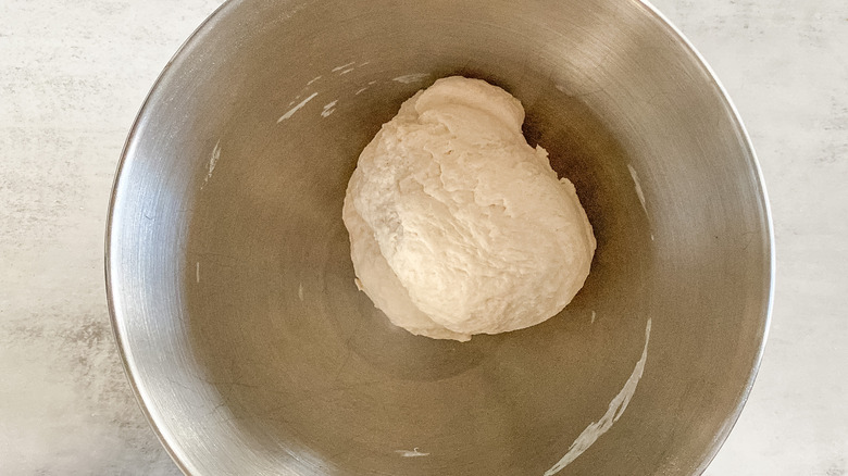 pizza dough in bowl