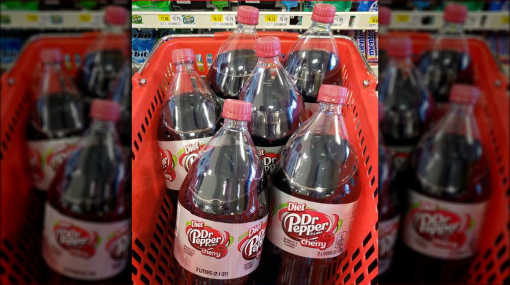 Diet Dr. Pepper Cherry bottles diet soda