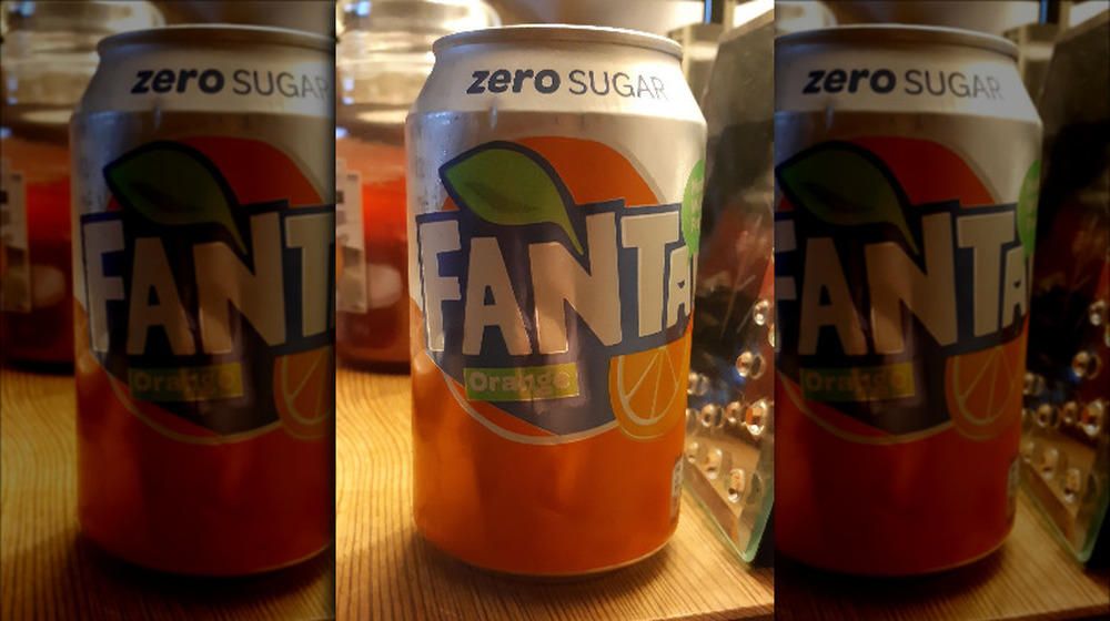 Fanta Orange Zero Sugar can diet soda