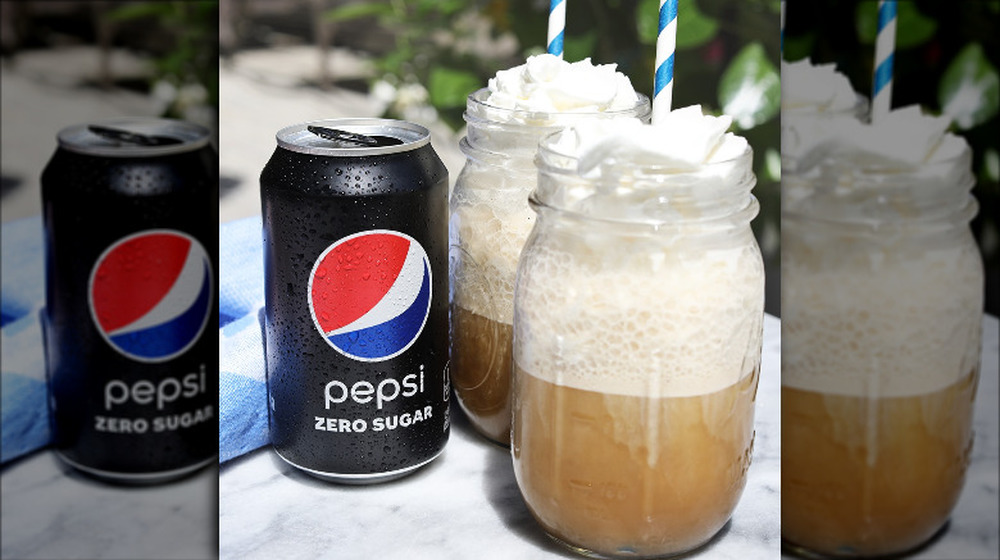 Pepsi Zero Sugar float diet soda