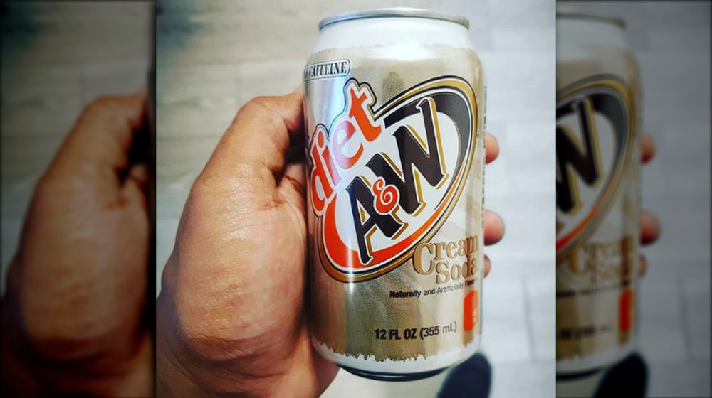 Diet A&W Cream Soda can diet soda