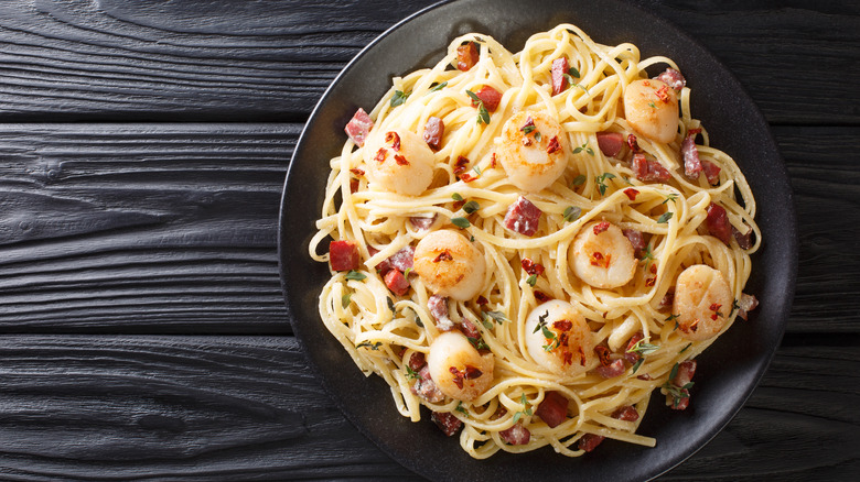 scallop pasta