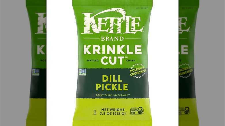 Kettle crinkle cut pickle chips