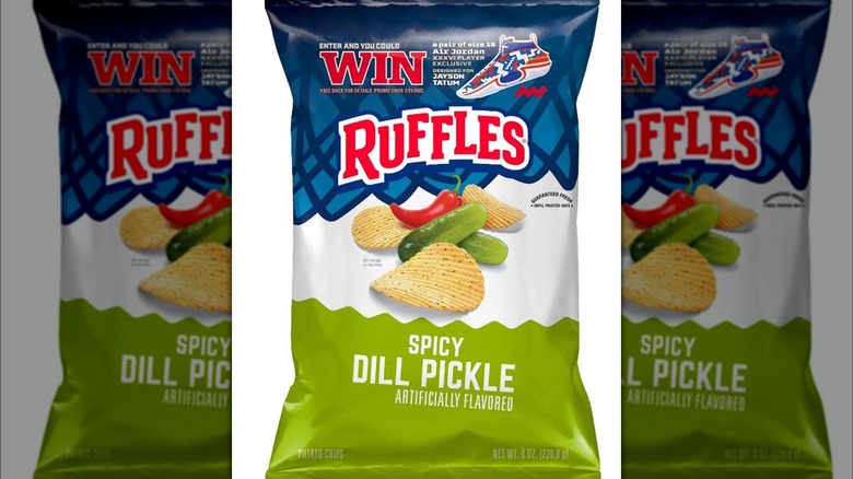 Ruffles Spicy Dill Pickle chips