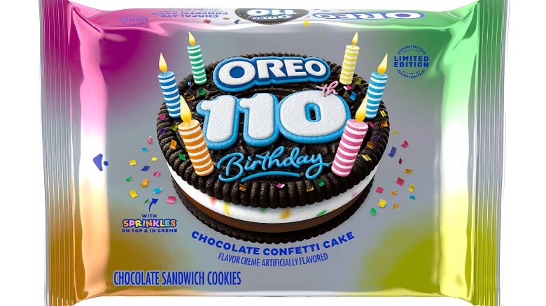 Oreo's 110th birthday chocolate confetti cake cookies