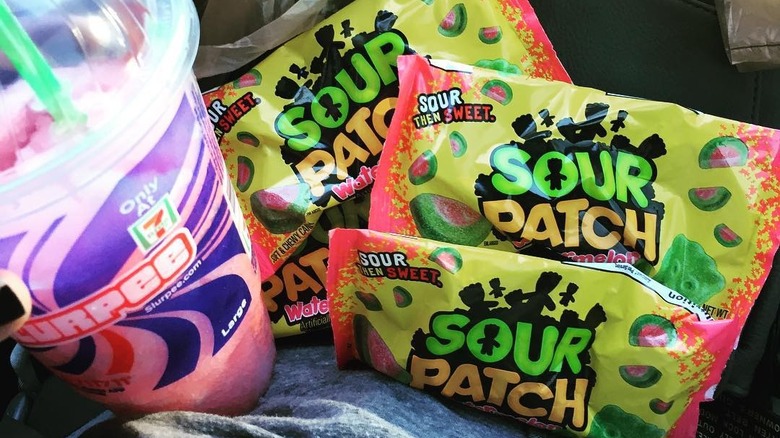 sour patch slurpee and candy