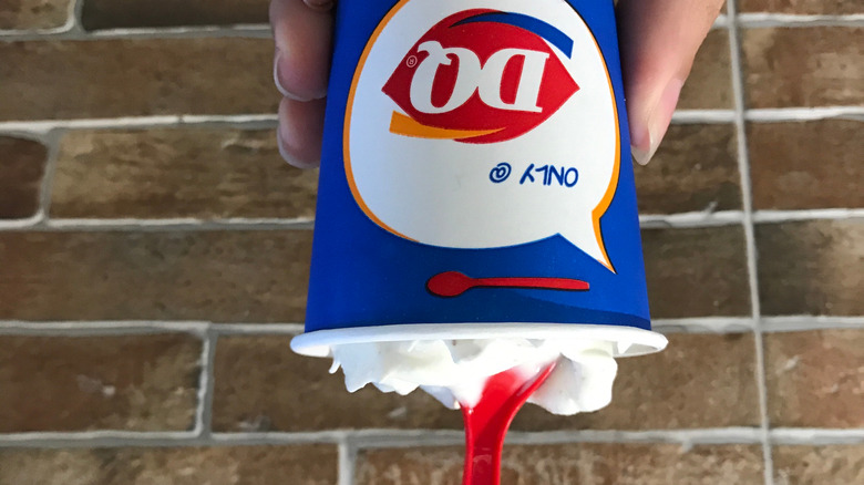 upside down Dairy Queen Blizzard