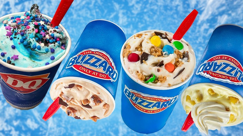 various discontinued Dairy Queen Blizzards