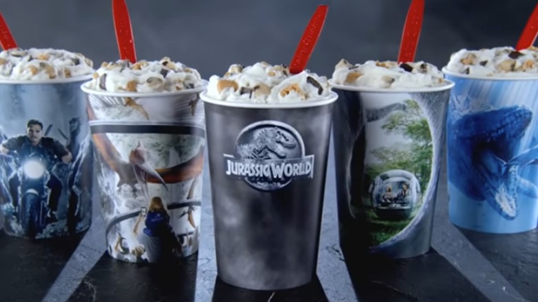 Jurassic Smash Blizzard in different movie cups