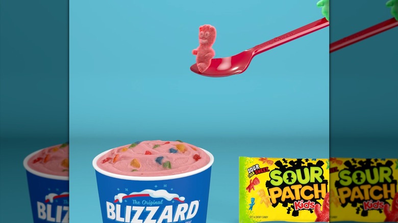 Sour Patch Kids Blizzard and candy with spoon