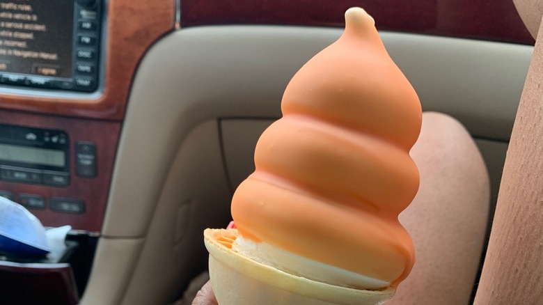 Butterscotch dipped cone