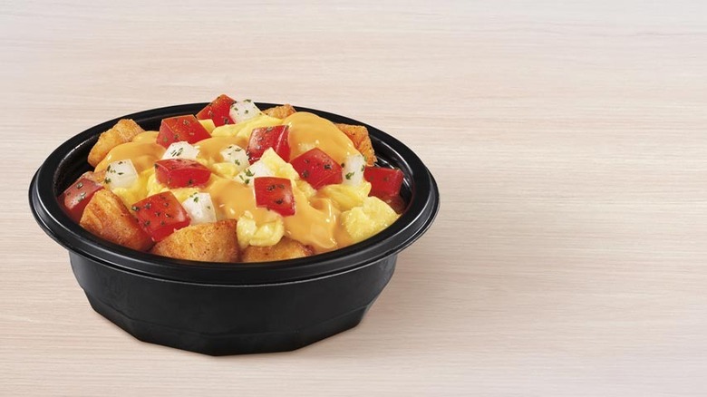 Mini Skillet Bowl at Taco Bell on counter