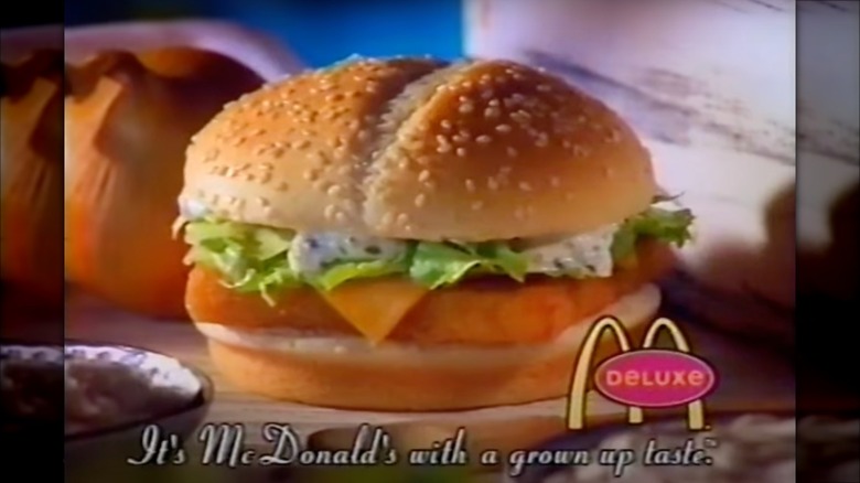 Fish Filet Deluxe in McDonald's advertisement