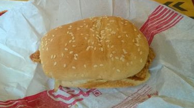 KFC Snacker on wrapper