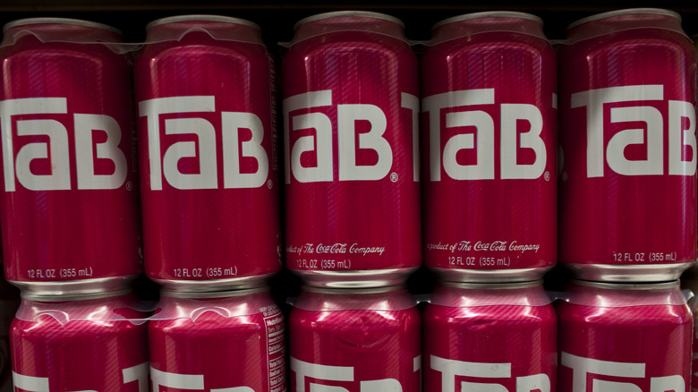 cans of Tab soda